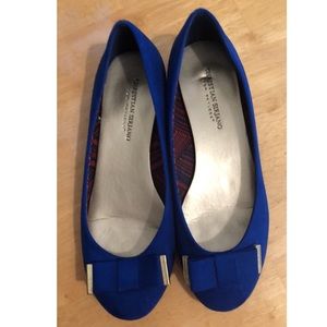 Blue Christian Siriano Flats